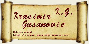 Krasimir Gušanović vizit kartica